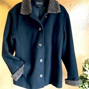 NY & Co Black Wool Jacket - Misses Size Small